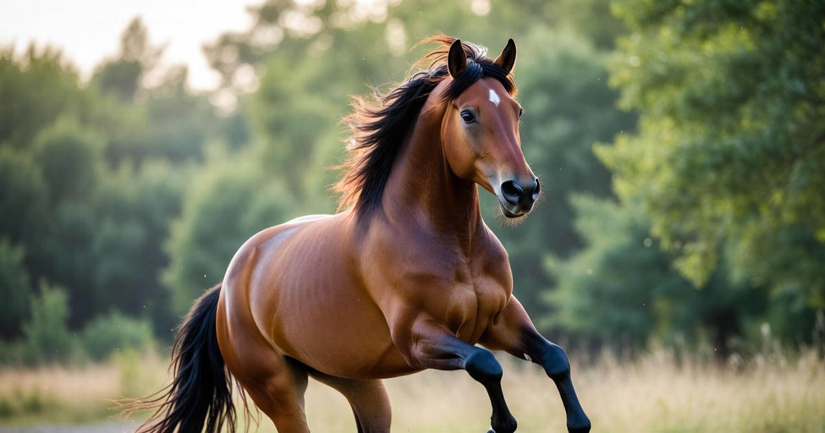 Beautiful running horse